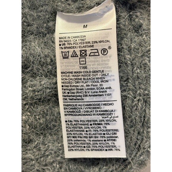 Old Navy Women Medium Gray Cable Knit Turtleneck Sweater Vest Minimalist Peppy - Picture 10 of 11